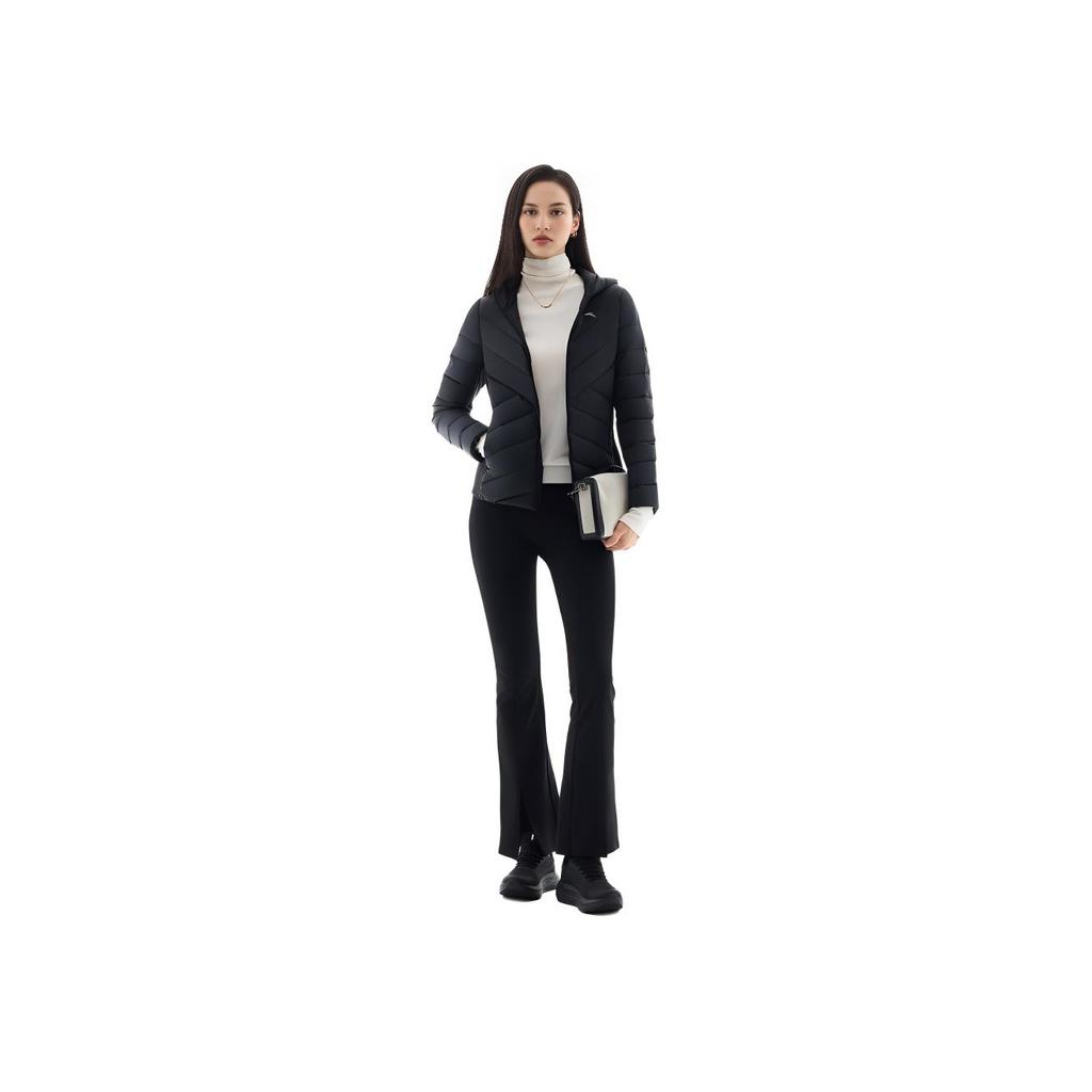 Anta Athletic Series Slim Fit Comfortable Sports Casual Down Jacket Women Outerwear Basic-Black 962447901-4
