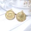 Luxury European & American Retro Roman Coin Charm Pendant for DIY Bracelets & Necklaces - Stainless Steel Jewelry Accessory