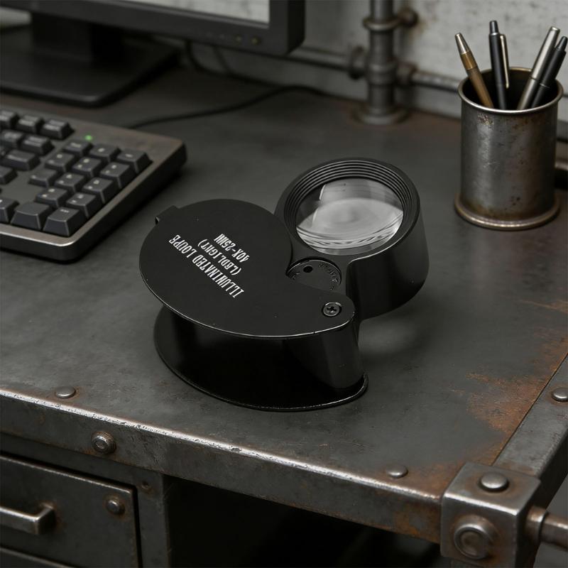 Elderly Reading Magnifier with LED Folding Magnifying Glass for Books Newspapers and Small Print Observation