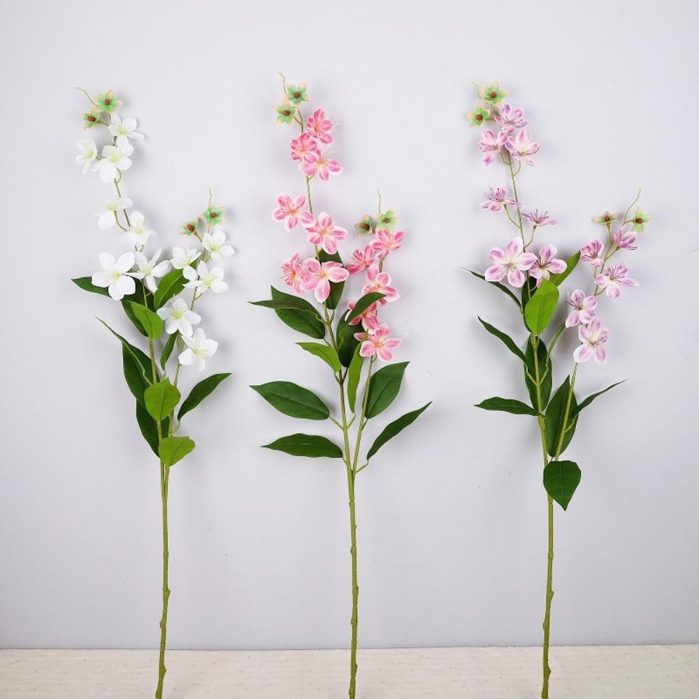 Plastic Artificial Jasmine Flower Branch Real Touch Fake Flowers Wedding Decor