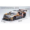 1/24 Bentley Continental GT3 Free Wheeling High Light Sport Racing Car Model Toy Diecast Metal Alloy Miniature Replica