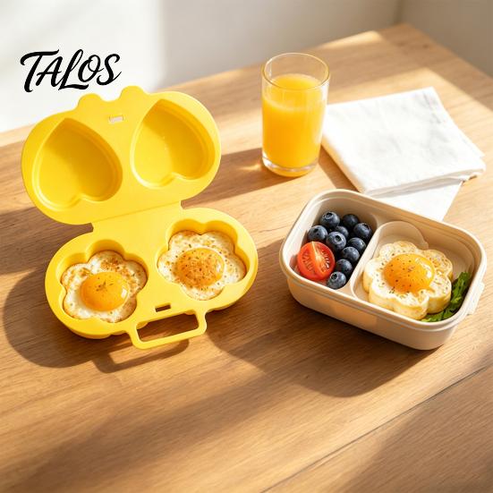 Protein Snack Prep Maker Microwave Egg Cooker, Quick Breakfast Steamer Mold, Flower/Heart Healthy Lifestyle Kitchenware ShapeReusable Poacher
