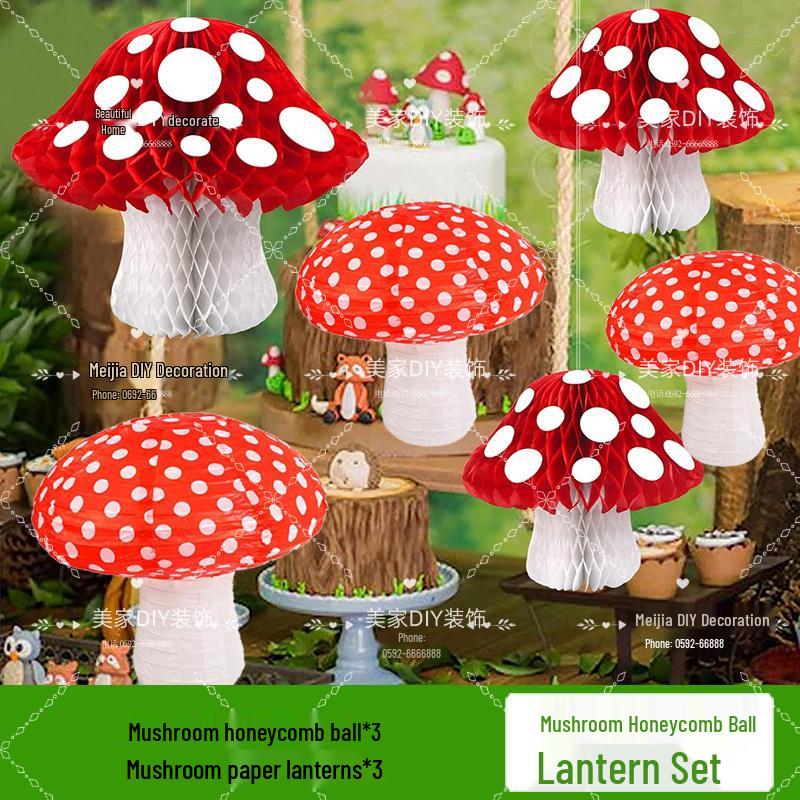 Spring Tropical Fruit Party Ceiling Decorations: Pineapple, Strawberry, Apple, and Grape Honeycomb Balls