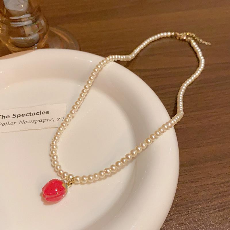 

Корейское ожерелье из барочного жемчуга высокого класса - Легкая роскошь, бисерная цепочка на ключицу для женщин