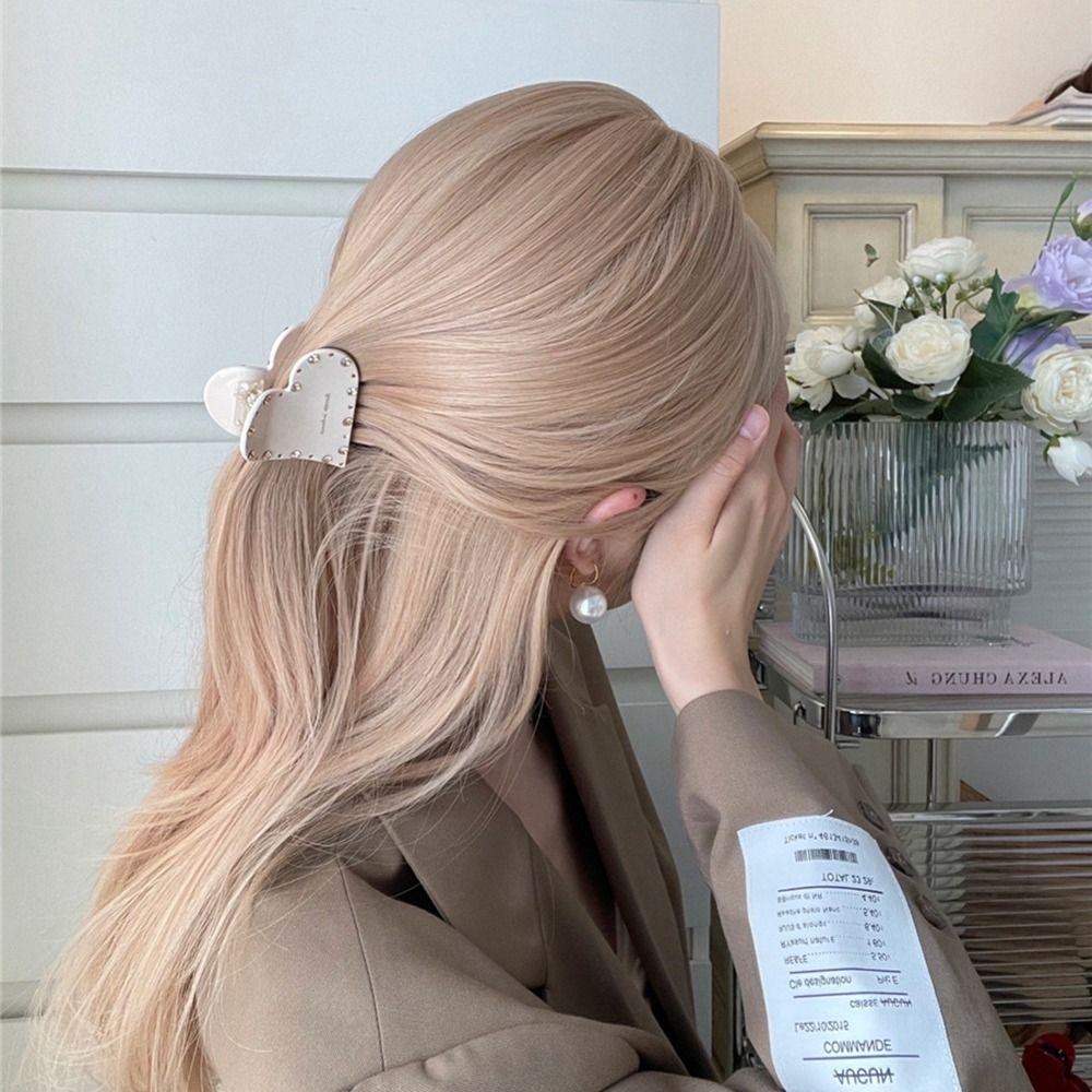 Geometry Shape Female Hair Accessories Korean Style Grab Clip Love Hair Claw  Hair Clip