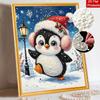 Pearl Painting 5D DIY Christmas Penguin Decorative Painting. Cute Birthday Gift. Handmade Art Painting