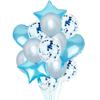 14Pcs Multi Confetti Balloon Happy Birthday Party Balloons Rose Gold Helium Ballons Boy Girl Baby Shower Party Supplies