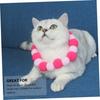2Pcs Plush Ball Design Pet Collar for Cats and Dogs Puppy Necklace for Festivals and Birthdays