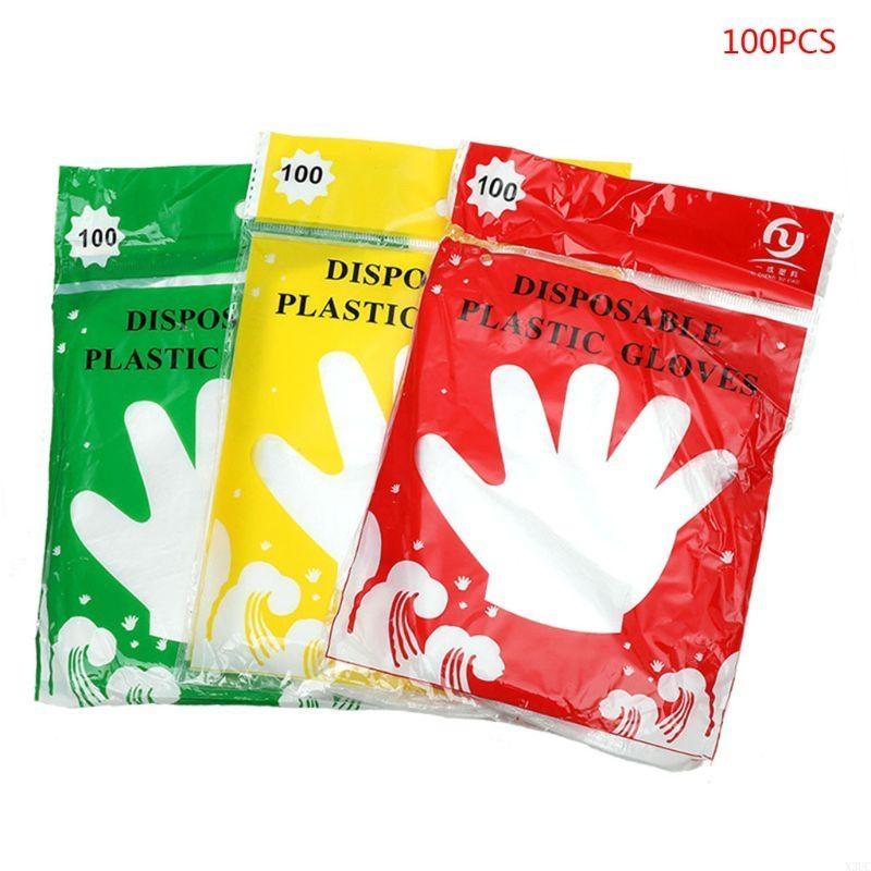 

Set of 80/100 Protective Gloves Plastic Cleaning Mitts for Kitchen Cooking X3UC