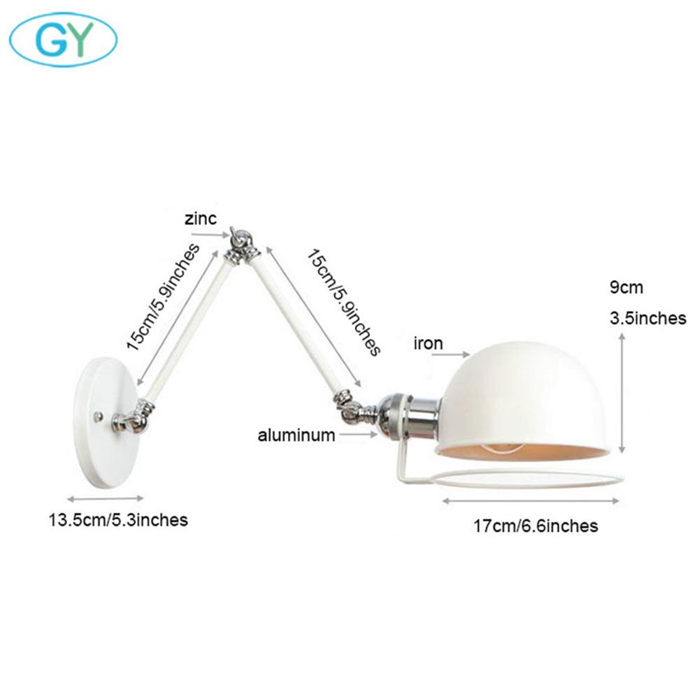 

1-ламповый промышленный металлический настенный светильник в стиле ретро, деревенский, лофт, антикварный настенный светильник Эдисона, винтажный, деко, белый, черный, коричневый, латунный светильник