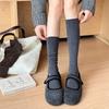 Wool Calf Socks For Women Thickened, Warm And Solid Color, Versatile Stacked Socks For Women, Slim Stockings