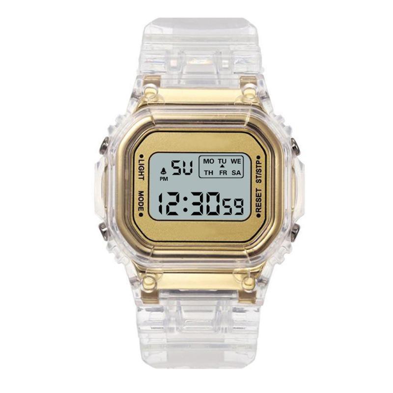 Factory Direct LED Electronic Watch Student Sports Outdoor Watch Digital Multifunctional Waterproof Matcha Green Small Square Watch