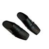 thick-soled pleated bag head half slippers large size women's shoes 2025 spring and summer square head small leather shoes cool slippers women
