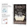 Funny Pet Schnauzer Dog Shop Art Metal Tin Sign Wall Poster Iron Painting for Bathroom Toilet Laundry Street Sweet Home Decor