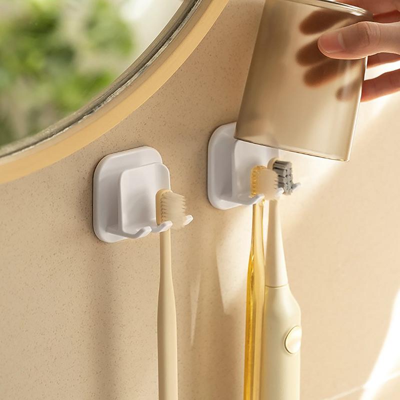 Toothbrush Holder Upside Down Cup Holder Abs Free Punching Seamless Wall-Mounted Wash Storage Rack Bathroom Accessories