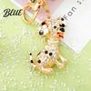 Alloy Keychain Pendant Rhinestones-Encrusted Cartoon Puppy Charm Key Chain Durable