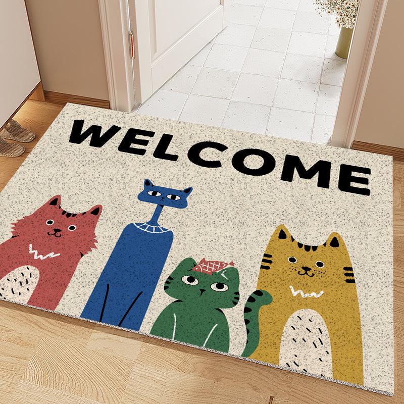 Cartoon Door Mat: Durable, Dust-Removing, Easy-to-Clean Entrance Rug | Wear & Dirt Resistant Mat for Home or Hallway