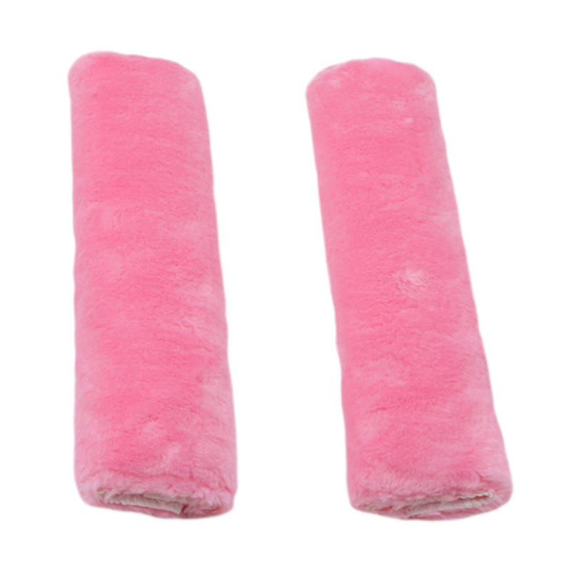 

2 шт. Универсальные чехлы на ремень безопасности для автомобиля, плюшевая накладка на ремень безопасности, накладка на плечо, мягкий ремень безопасности для взрослых, автомобильные аксессуары, интерьер розовый