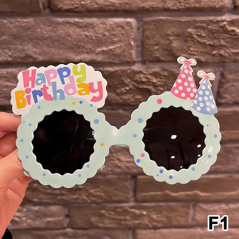 Party Fun Birthday Glasses Photo Props Plastic Decorative for Memorable Occasions