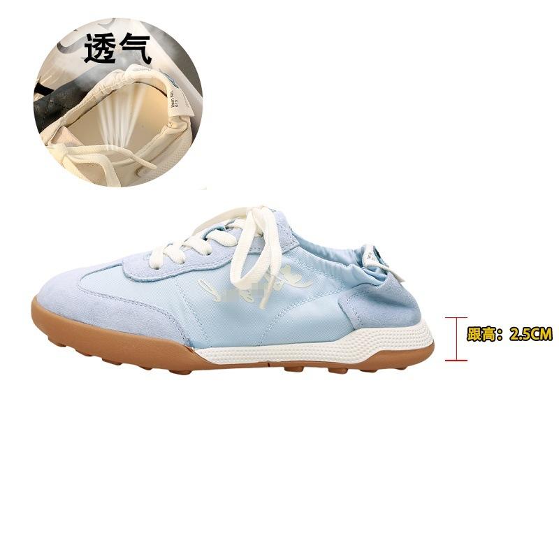 Breathable ballet women's spring and summer new color matching round head lace-up leisure sports