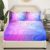 Simple And Gradual Change Purple And Blue Mattress Three-Piece Digital Printing Mattress Bedding Set Adult Children