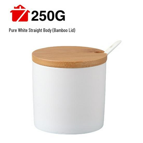 Keramikglas-Gewürzglas mit Deckel und Löffel - Einzelnes kreatives Design