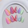 Cat Eye Dopamine Vitality Gradient Rainbow Removable Nail Art Tablets 30 Pieces Press On Nails