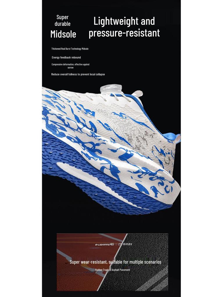 Cross 2025 Fluorescent Running Shoes: Soft Sole Carbon Plate, Parent-Child Couple Style, Heartbeat Design.