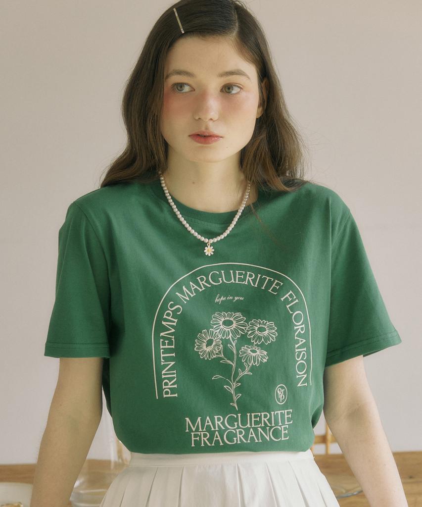 OURHOPE Marguerite T-Shirt - Green