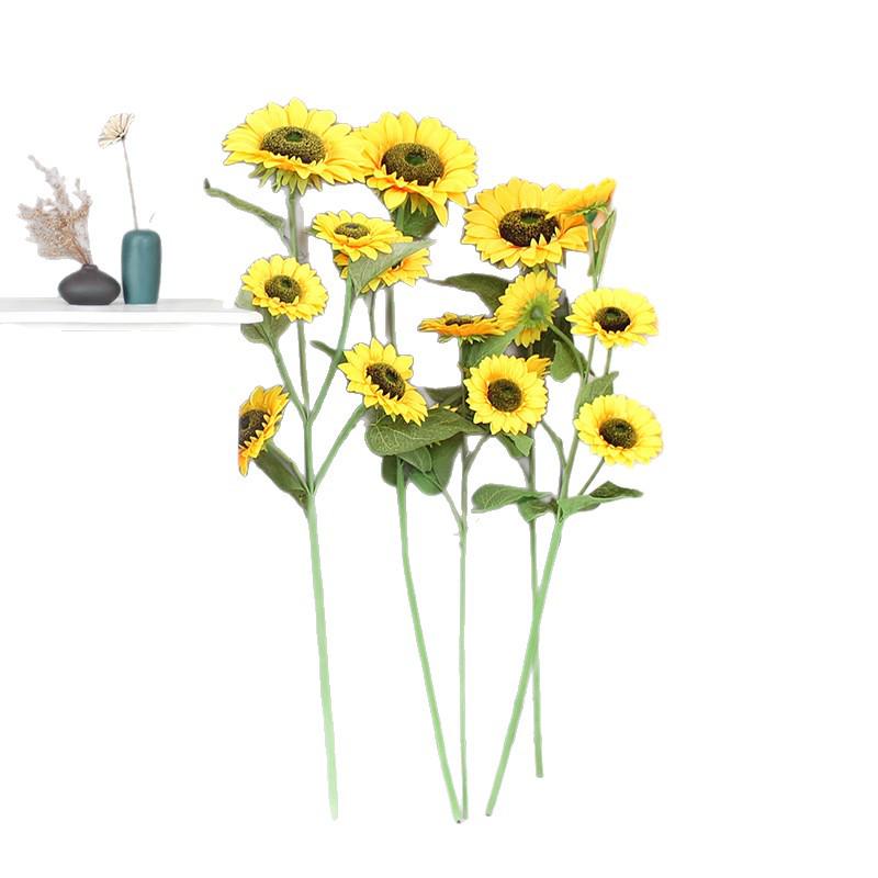 Large High Branch Sunflower Artificial Flower Bouquet for Living Room Decoration