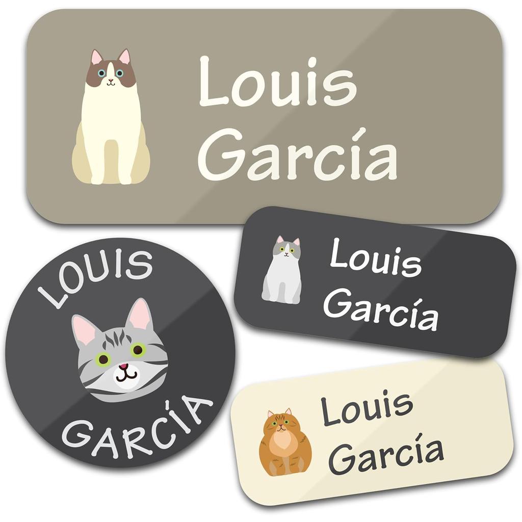 Trees 140Pcs Custom Waterproof Name Tags Stickers Cartoon Style Nakrjki Na Ubrania Imieautocollants Personnalisés Prenom