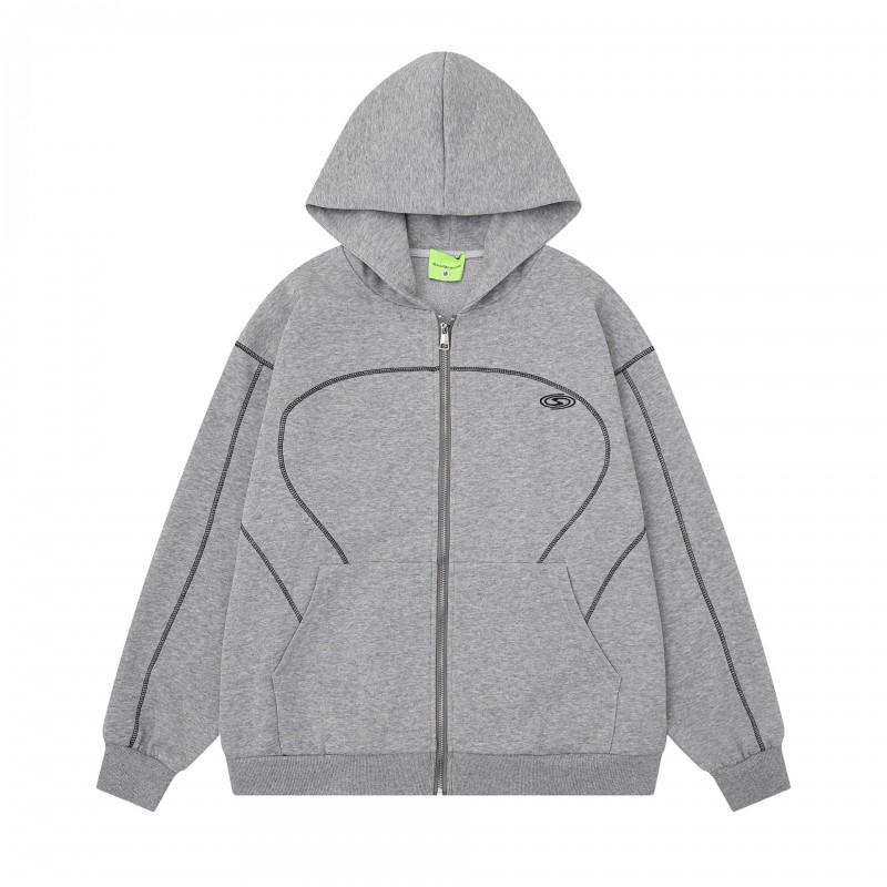 Mens Oversized Hooded Sweatshirt With Colorblock Design Streetwear Style Cotton Blend Loose Fit