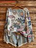 Autumn and Winter Style Versatile Pullover Long-sleeved Women's Tops Flower Pattern Fashion Trend Women's Sweater Digital Printing Pattern
