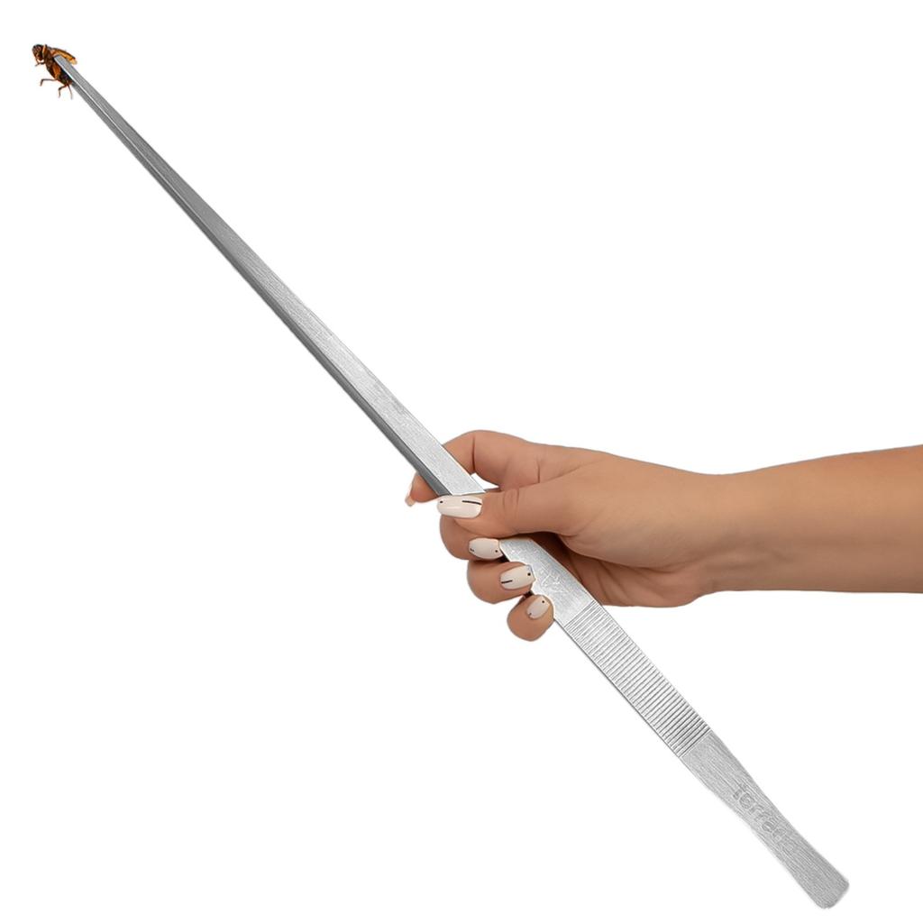 Long Terrarium Tweezers Straight For Feeding Reptiles Amphibians 48cm