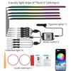 Colorful Car Interior LED Ambient Light: Flowing Acrylic Light Strip for Dashboard