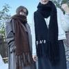 Korean Handmade Wool Blend Long Knit Scarf Women Winter Warm Fashion Commuter Wrap