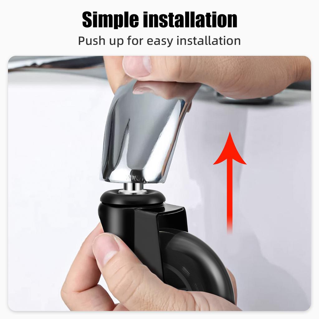 AD 5Pcs Furniture Casters 10MM 11MM Heavy Universal Mute Wheel 360° Swivel Rubber Roller for Platform Trolley Chair Accessories