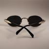 Vintage Oval Fashion Glasses with Black PC Lenses & Zinc Alloy Frame