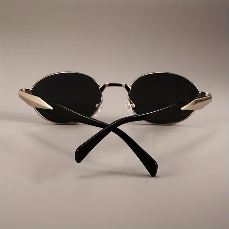 Vintage Oval Fashion Glasses with Black PC Lenses & Zinc Alloy Frame