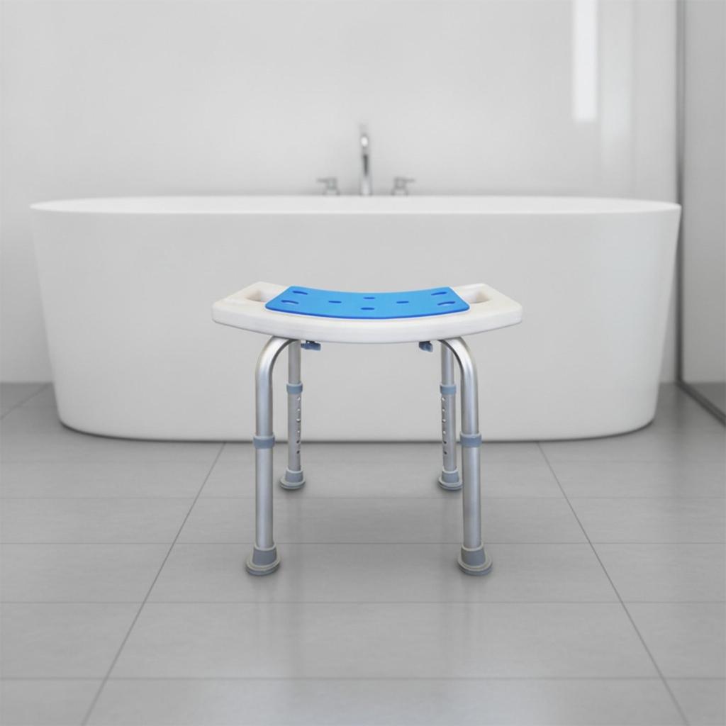 Shower Stool Slim for Assisted Bathing, Elderly Users