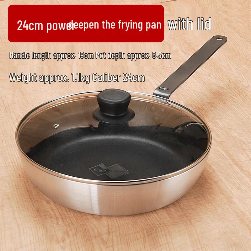 Commercial Non-stick Stainless Steel Flat Frying Pan