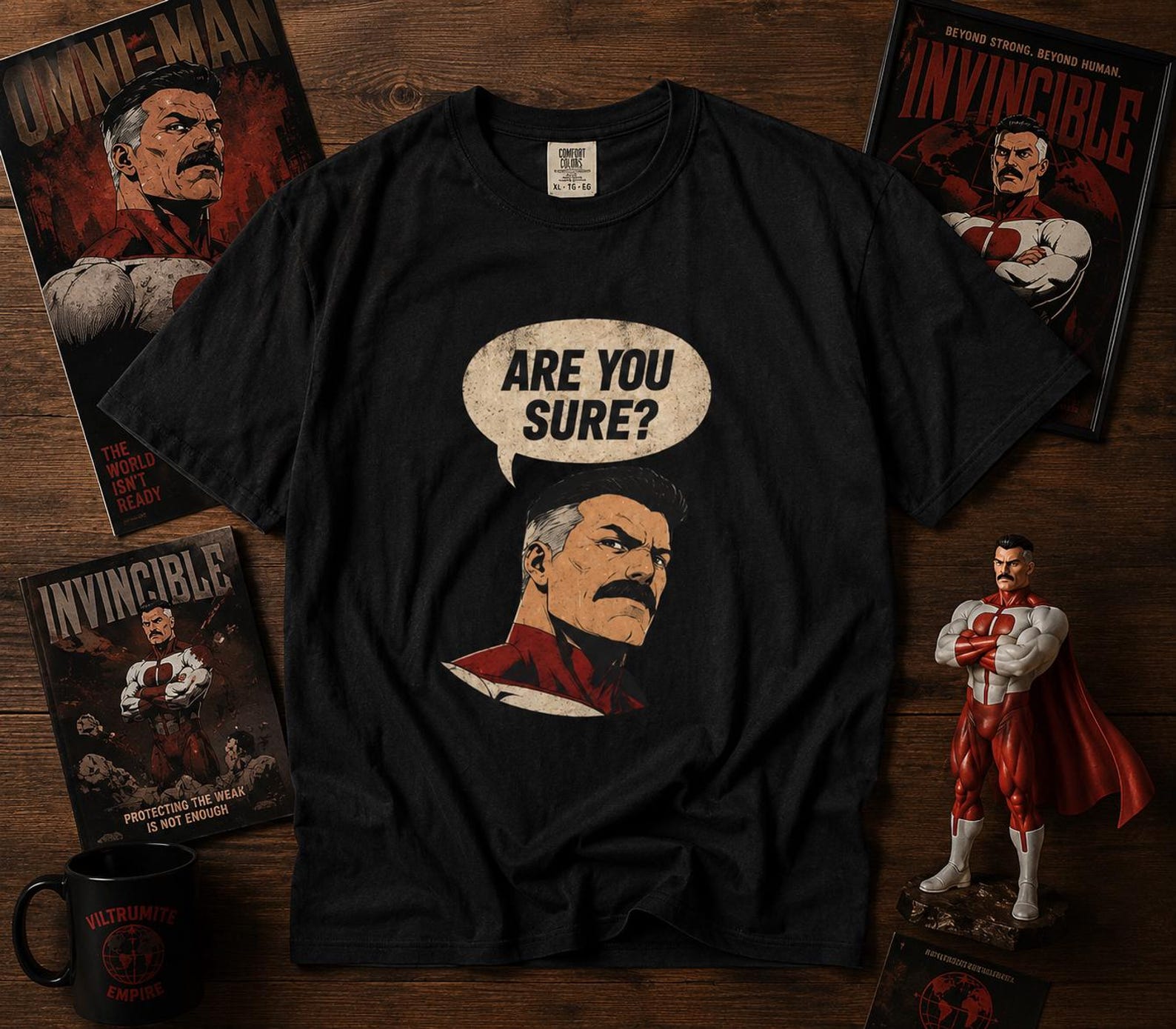 Comfort Colors® Are You Sure? Omni Man Meme Graphic Tee XXXXL