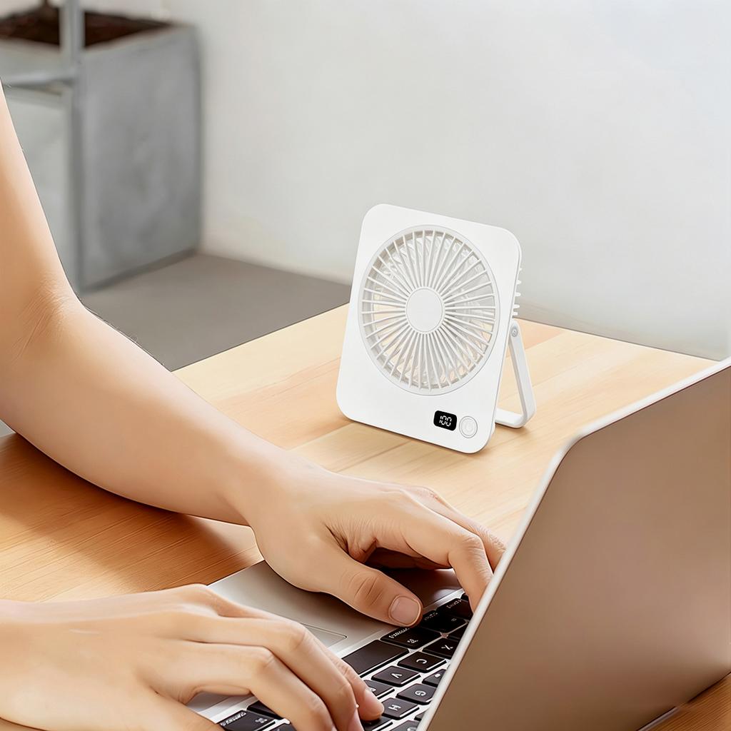 Xiaomi Desktop Wall Fan 1200mAh 5 Speed Digital Display USB Rechargeable Personal Cooler Strong Wind Low Noise for Home Office Dorm