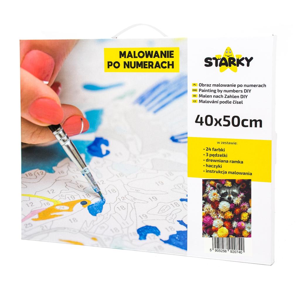 Painting by numbers shed flowers large format picture with frame creative relaxation