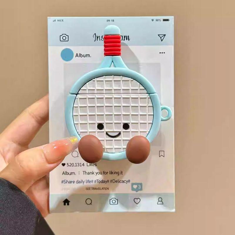 

Huawei Freeclip Earphone Case Freebuds6i Protective Case Freebudspro3 Niche Style Silicone 4/5 All-Inclusive SE2 Drop-Resistant Soft Case Pro2 Tide Huawei Freebuds Pro2/2 + jellycat tennis racket