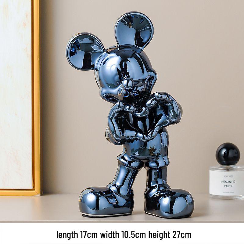 Luxury Creative Home Decor: Mickey Mouse Cartoon Ornaments for Living Room, TV Cabinet, and Entrance