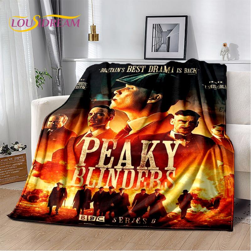 2025 New Tommy Shelby P-Peaky B-Blinders Soft Blanket,Soft Throw Blanket for Home Bedroom Bed Sofa Picnic Travel Cover Gift