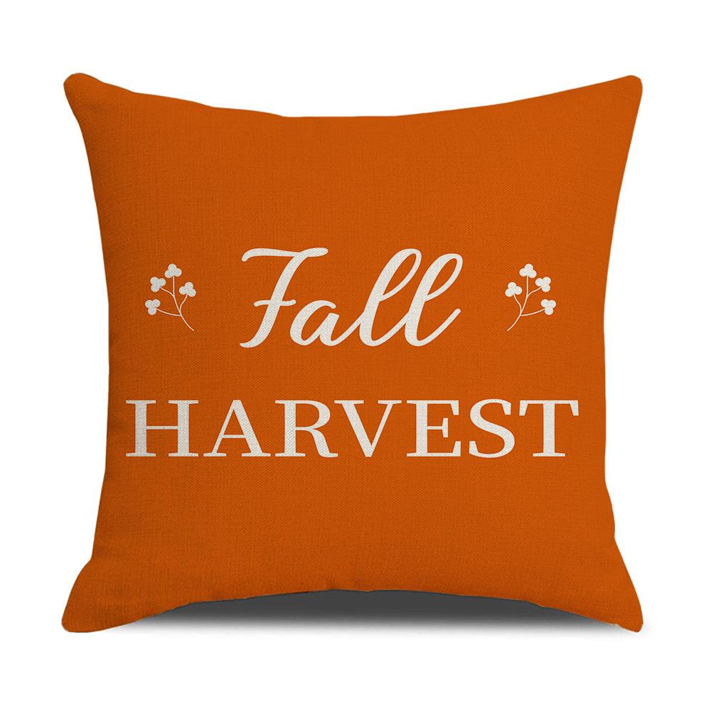 Colorful English Letters Autumn Linen Pillow Covers Home Furnishings Modern Simple Sofa Cushions