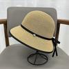 Straw hat women's seaside sunshade sunscreen hat foldable slit sun hat summer travel UV protection basin hat
