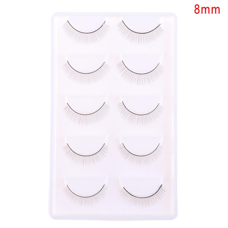 5 Pairs Individual Practice False Eyelashes Natural Training Lashes Eyelash Extension Practicing For Beauty Makeup Tools